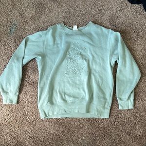 H & M green mickey mouse sweatshirt